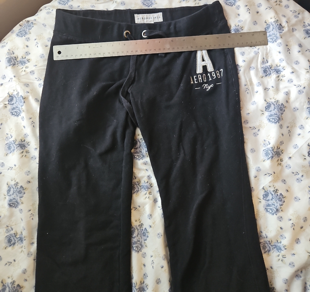 Aeropostale Black Track Pants with Wide Waistband